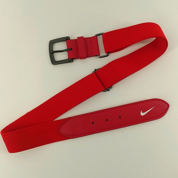 red nike belt